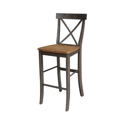 30" X Back Barstool Hickory - International Concepts