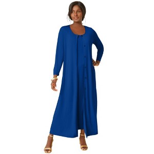 Jessica London 2-Piece Stretch Knit Duster Set - 1 of 3