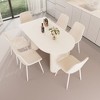 NicBex Dining Table for 6 Modern Kitchen Table Chairs Set with Irregular Tabletop and 6 Linen Chairs for Kitchen - 4 of 4