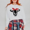 Simply Sage Market Women's Cow and Bandana Long Sleeve Garment Dyed Tee - 2 of 3