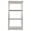 Alera NSF Certified Industrial Four-Shelf Wire Shelving Kit, 36w x 24d x 72h, Silver - 2 of 4