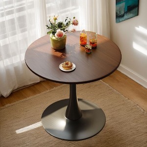Sapphtopaz Dining Table Kitchen Table Round Dining Table Tulip-style Bar Table with Pedestal Base for Kitchen, Small Spaces - 1 of 4