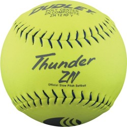 Champion Sports SB47YS 12" Poly .47 Core Yellow Raised Seam Softballs 6 PACK 