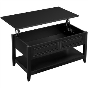 Yaheetech Wooden Lift Top Coffee Table with Hidden Compartment and 1 Open Shelf For Living Room - 1 of 4