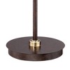Franklin Iron Works Industrial Rustic Farmhouse Floor Lamp with USB LED 66" Tall Bronze Antique Brass Cognac Tinted Glass for Living Room Reading - 4 of 4