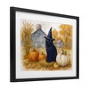 Stupell Industries Witch Cat Autumnal Farm Framed Print Under Glass Art, Black, 20" x 14" - 2 of 4