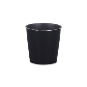 HomeRoots 5" Black Recycled Plastic Indoor Outdoor Round Pot Planter - 1 of 3