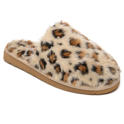 leopard slippers womens