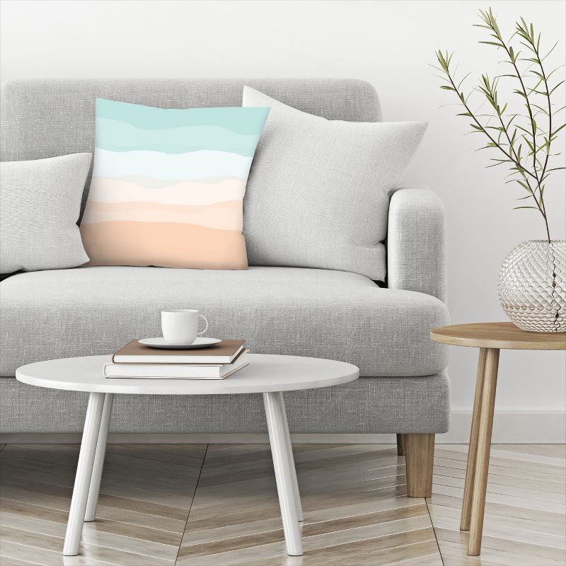 Americanflat Neutral Mint Peach Abstract By Jetty Home Throw Pillow, 4 of 6