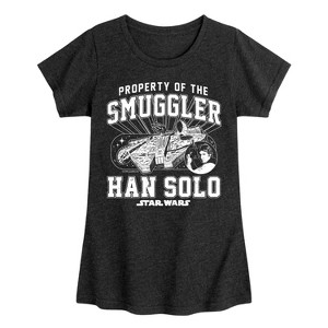 Girls' - Star Wars - Property Of The Smuggler Fitted Short Sleeve Graphic T-Shirt - 1 of 3