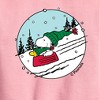 Boys' - Peanuts - Snoopy Woodstock Sled Graphic Long Sleeve Fleece Sweatshirt - 2 of 4