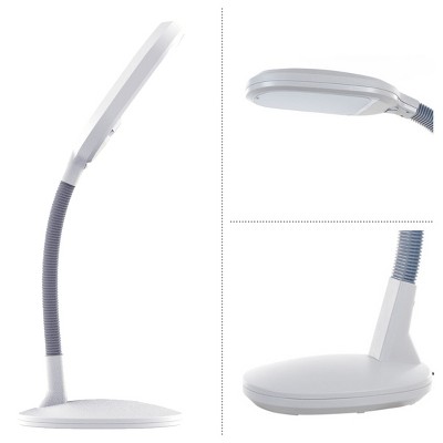 White Adjustable LED Desk Lamp with Touch Dimmer