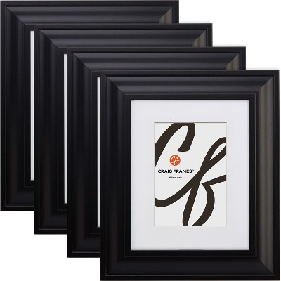 Craig Frames 16x20 Inch Satin Black Picture Frame Set Matted For A ...