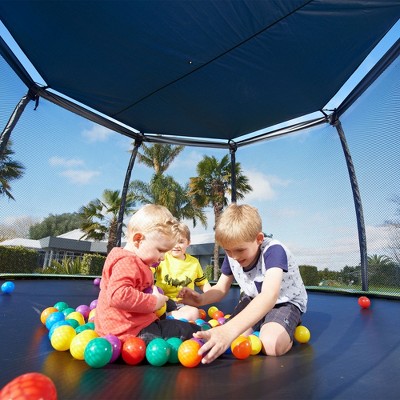 Black UV Resistant Soft Outdoor Trampoline Shade Canopy Cover, 15ft
