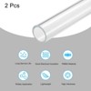 Unique Bargains Lamp Lantern Water Cooling System Acrylic Round Pipes Clear 2 Pcs 14" - 3 of 4