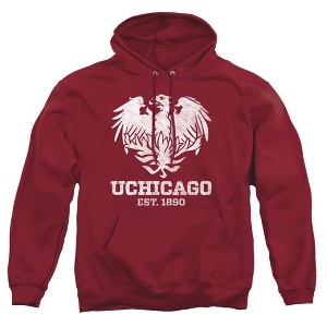 University of Chicago Official Distressed Primary Logo Adult Pull-Over Hoodie - 1 of 4