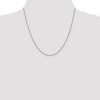 Black Bow Jewelry 1.1mm, 14K White Gold, Solid Baby Rope Chain Necklace - 2 of 4