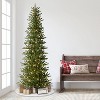 Puleo 7.5' Pre-Lit Artificial Slim Mountain View Spruce Tree - 3 of 4