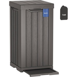 East Oak 31gal Outdoor Trash Can - 1 of 4