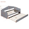 Modern Velvet Daybed with Two USB Charging Ports, Pull-out Bed, and Integrated Storage for Small Spaces-Maison Boucle - 3 of 4