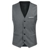 Cloudstyle Men's 3 Piece Slim Fit Suit Set Classic Notch Lapel 2 Button Blazer, Vest & Pants - 3 of 4