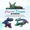 30" Large 3D Printed Dragon, Flexible Articulated Crystal Dragon Fidget Toy, Cool Big Dragon Toy, Huge 3D Printed Dragon Gift for Girls Boys Kids - 4 of 4