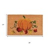HomeRoots 24" X 36" Natural And Orange Coir Pumpkin Outdoor Fall Door Mat - 3 of 4