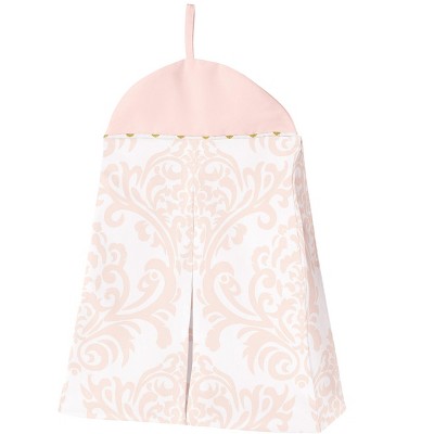 Blush Pink and White Microfiber Toddler Comforter Set