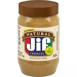 Jif Natural Crunchy Peanut Butter - 40oz