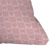 Deny Designs Doodle By Meg Pink Bow Checkered Print Square Indoor Throw Pillow - 3 of 4