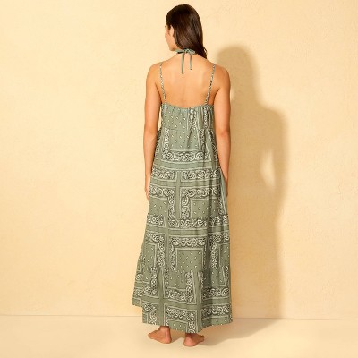 Женские платья Shade & Shore Women's Bandana Print Cover Up Dress - Shade & Shore™ Green S — фото 2