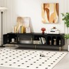 Modern TV Stand for TVs up to 70", TV Media Console Table with Acrylic Doors - ModernLuxe - 3 of 4
