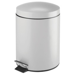 Mdesign Plastic Square Small Trash Can Wastebasket Garbage Bin - Soft ...