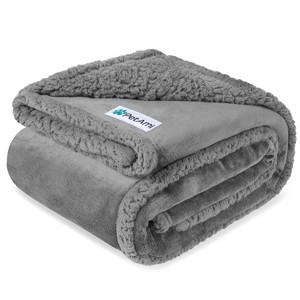 PetAmi Waterproof Dog Blanket for Bed Couch Sofa Cover, Reversible Faux Shearling Fleece Pet Throw - 1 of 4