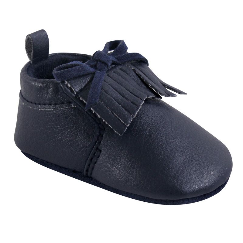 Hudson Baby Infant Unisex Moccasin Shoes, Navy Moccasin, 1 of 3
