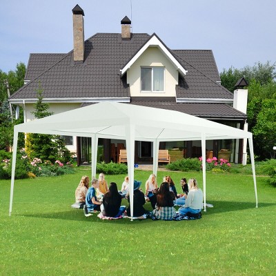 White 10'x20' Steel Frame Outdoor Party Tent