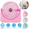 iMountek "6.5" USB Desk Fan with 2 Speeds, Quiet Operation, Adjustable Tilt for Home, Office & Bedroom Cooling" Pink - 3 of 4