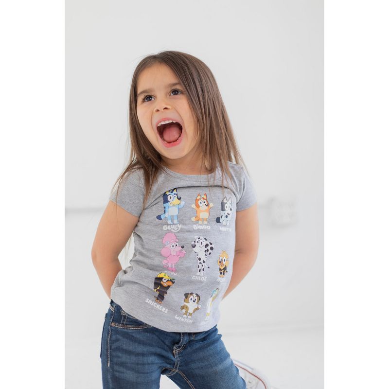 Bluey Bingo Girls 3 Pack Graphic T-Shirts Little Kid to Big Kid, 4 of 7