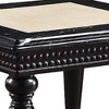 Acme Furniture 28" Tayden Accent Table Marble Top and Black Finish: Square Side Table with Turned Wood Legs, No Tools Assembly - 4 of 4
