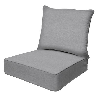 Honeycomb Outdoor Deep Seating Cushion Set - Textured Solid Platinum ...