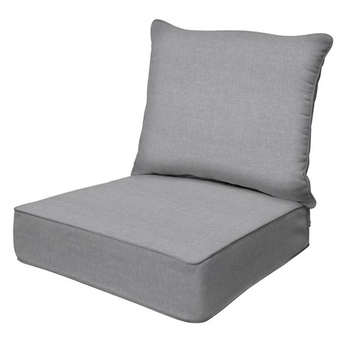 Sunnydaze Outdoor Modern Luxury Replacement Basket Chair Cushion - Gray