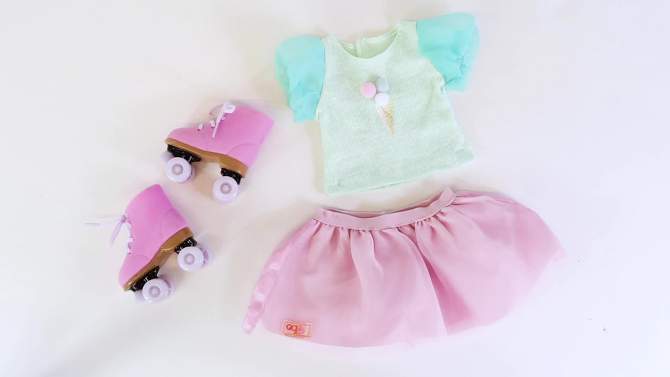 Our Generation Ice Cream Outfit with Roller Skates for 18&#34; Dolls - Scoopalicious, 2 of 6, play video