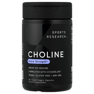 CLEMITRA athlete 健康アクセサリー 黒 Sports Research Choline, 60 Liquid Veggie Capsules (400 mg per