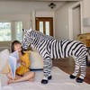 Melissa & Doug Giant Striped Zebra - Lifelike Stuffed Animal (nearly 3 feet tall) - 2 of 4