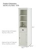 ORRD 75'' Tall Display Cabinet with Shelves, Retro Style – White - 4 of 4