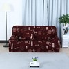 PiccoCasa Household Polyester Stretch Slipcover with One Pillowcase Coffee White - 3 of 4