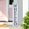 Northlight 36" Floral "Oh Hello" Wooden Porch Board Sign Decoration - 2 of 4