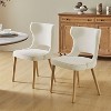 Leticia Mid-century Modern Wingback Dining Chair with Solid Wood Legs Set of 2|ARTFUL LIVING DESIGN - 3 of 4