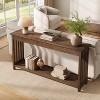 Lantine 63-Inch Solid Wood Console Table, 2-Tier Farmhouse Entryway Table, Sofa Table Behind Couch for Hallway, Living Room, Entrance - 4 of 4