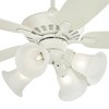 52" Casa Vieja Rustic Farmhouse Indoor Ceiling Fan with LED Light Remote Control White Metal Marbleized Glass for Living Room Kitchen Family - 3 of 4